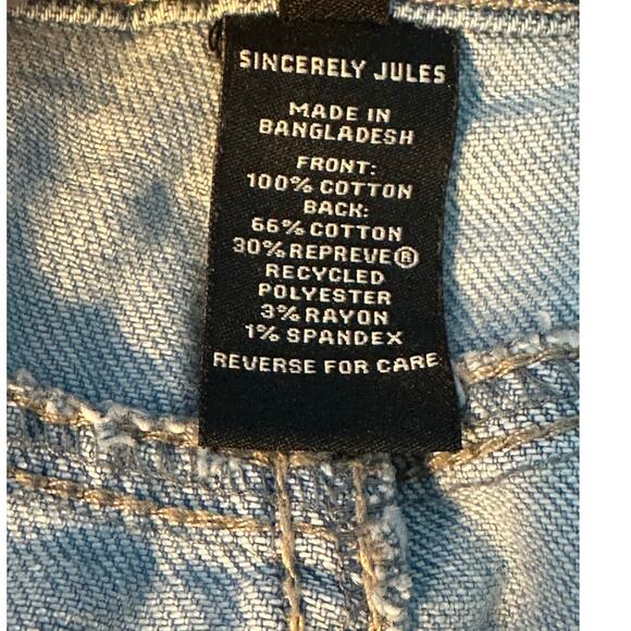 Sincerely Jules blue cut out high waist shorts size 29 - Picture 4 of 8